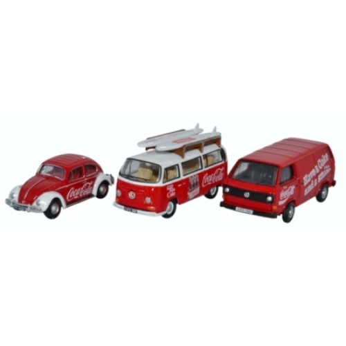 OX76SET60CC - 1/76 3 PIECE VW SET COCA COLA