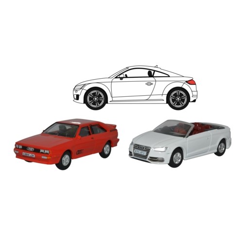 OX76SET68 - 1/76 3 PIECE AUDI SET QUATTRO/TT/S3 CONVERTIBLE