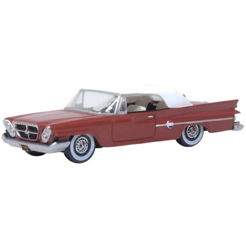 OX87CC61004 - 1/87 CHRYSLER 300 CONVERTIBLE 1961 (CLOSED) CINNAMON/WHITE