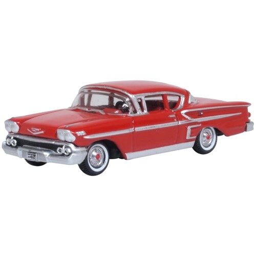 OX87CIS58003 - 1/87 1958 CHEVROLET IMPALA SPORTS COUPE RIO RED