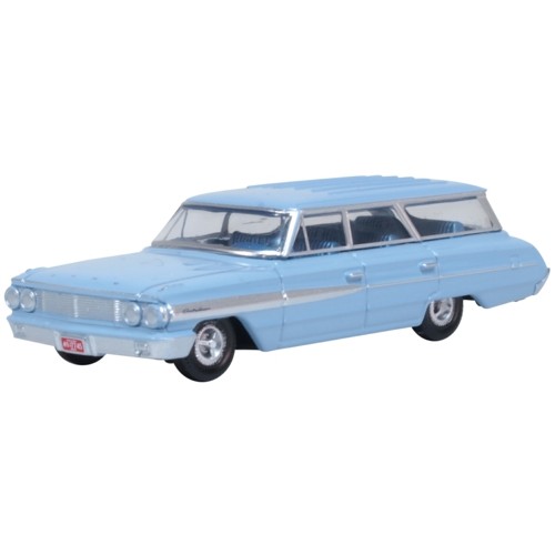 OX87FC64001 - 1/87 1964 FORD COUNTRY SEDAN SKYLIGHT BLUE