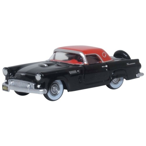 OX87TH56008 - 1/87 RAVEN BLACK/FIESTA RED FORD THUNDERBIRD 1956