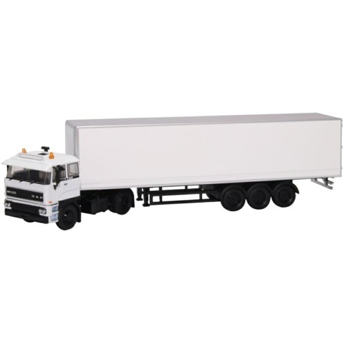 OXSP141A - 1/76 DAF 2800 SHORT BOX TRAILER PLAIN WHITE