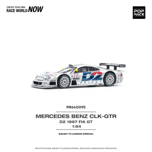 PR640095 - 1/64 MERCEDES-BENZ CLK AMG GTR - 1997 FIA GT D2 PRIVAT