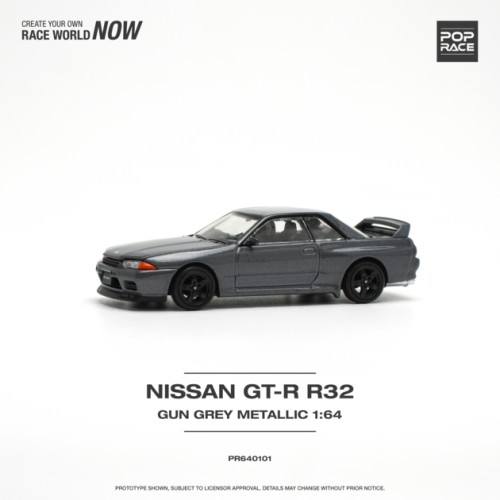 PR640101 - 1/64 NISSAN SKYLINE GT-R R32 - GUN GREY METALLIC - NEW TOOLING