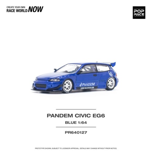 PR640127 - 1/64 PANDEM CIVIC EG6 v1.5 METALLIC BLUE