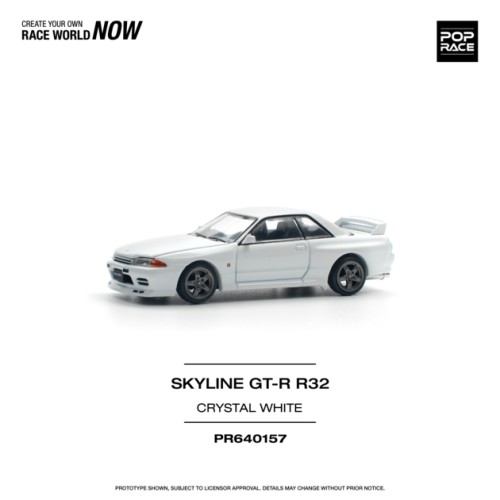 PR640157 - 1/64 NISSAN SKYLINE GT-R R32 - CRYSTAL WHITE