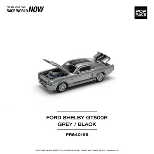 PR640195 - 1/64 1967 SHELBY MUSTANG GT500 - GREY/BLACK (NEW TOOLING)