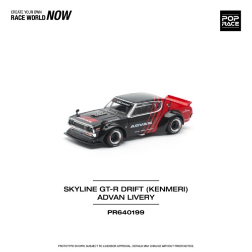 PR640199 - 1/64 SKYLINE GT-R DRIFT (KENMERI) ADVAN LIVERY