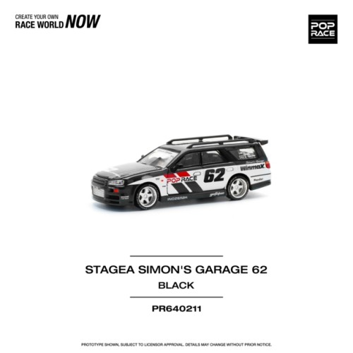 PR640211 - 1/64 NISSAN STAGEA SIMONS GARAGE NO.62 - BLACK