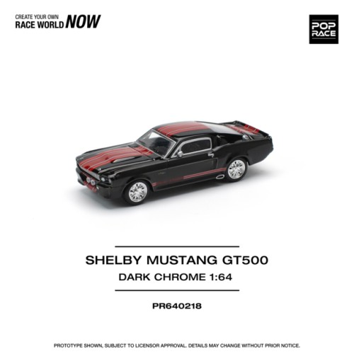 PR640218 - 1/64 SHELBY MUSTANG GT500 DARK CHROME