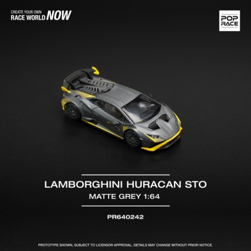 PR640242 - 1/64 LAMBORGHINI HURACAN STO MATTE GREY