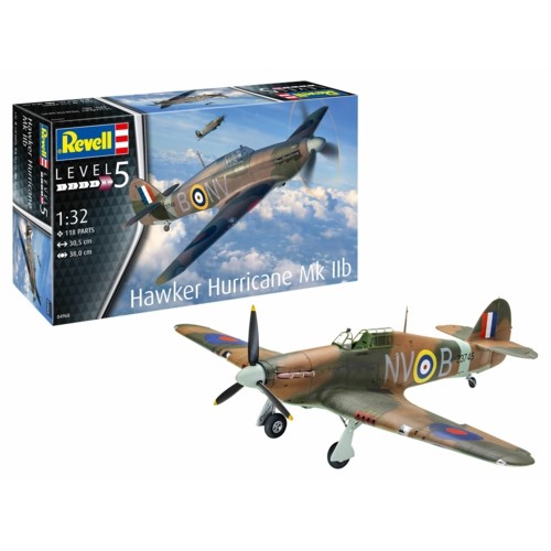 R04968 - 1/32 HAWKER HURRICANE MK IIB (PLASTIC KIT)