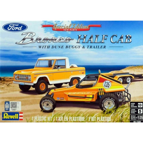 RVM7228 - 1/24 FORD BRONCO HALF CAB AND TRAILER SANDMAN II BUGGY (PLASTIC KIT)