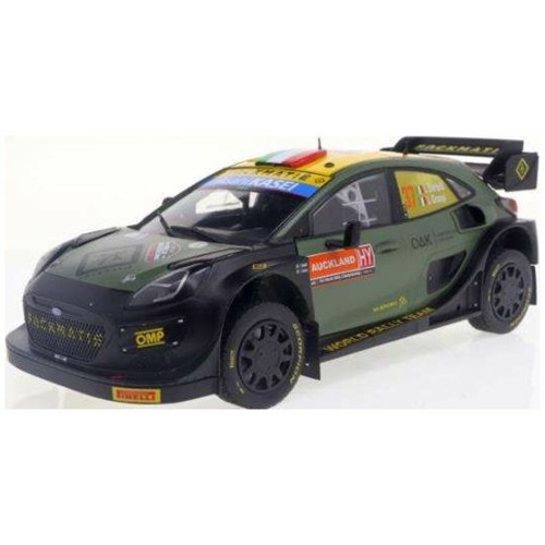 SOL1809505 - 1/18 FORD PUMA RALLY 1 BLACK NO.7 BERTELLI SCATTOLIN RALLY NEW ZEALAND 2022