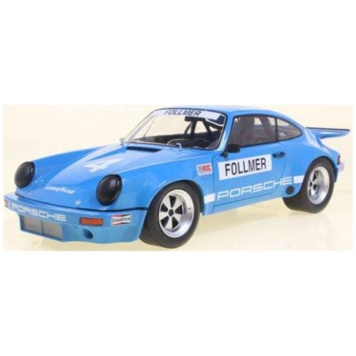 SOL1810702 - 1/18 PORSCHE 911 IROC BLUE NO.4 FOLLMER IROC RIVERSIDE 1974