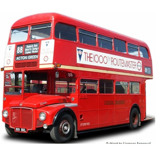 SUNH2943 - 1/24 ROUTEMASTER BUS RM1000 100 BXL RED