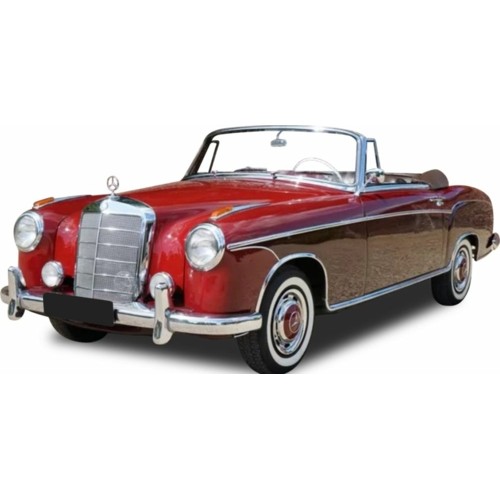 SUNH3594 - 1/18 MERCEDES BENZ 220 SE CABRIOLET RED/DARK RED 1960