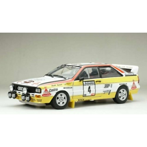 SUNH4253 - 1/18 AUDI QUATTRO A2 NO.4 HANNU MIKKOLA/ARNE HERTZ 3RD SANYO RALLY NEW ZEALAND 1984