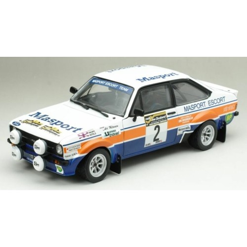 SUNH4665 - 1/18 FORD ESCORT RS1800 NO.2 VATANEN ARI/SCOTT JIM 2ND S.PACIFIC RALLY NEW ZEALAND 1977