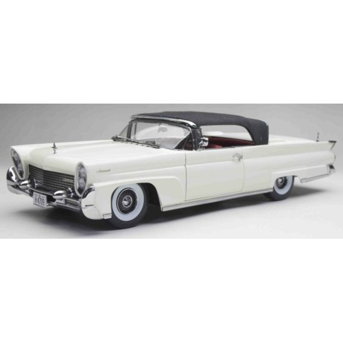 SUNH4709 - 1/18 LINCOLN CONTINENTAL MK III CONVERTIBLE WHITE 1958