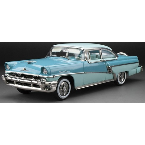 SUNH5148 - 1/18 MERCURY MONTCLAIR HARD TOP 1956 WITH SPARE TYRE NIAGARA BLUE/LAUDERDALE BLUE