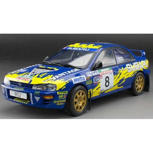 SUNH5528 - 1/18 SUBARU IMPREZA 555 NO.8 P.BOURNE/G. VINCENT RALLY OF NEW ZEALAND 1997