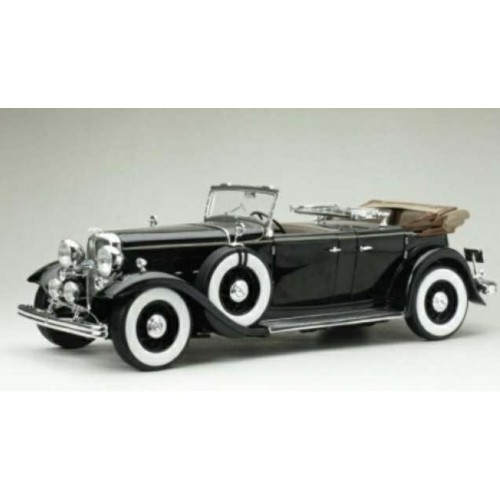 SUNH6168 - 1/18 FORD LINCOLN KB BLACK 1932 VERDECK GEOFFNET