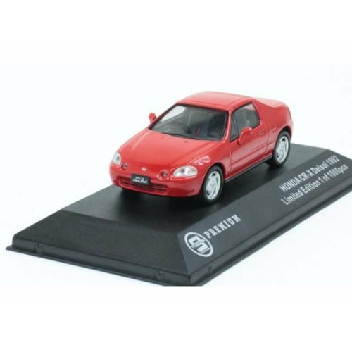 T9-P10020 - 1/43 1992 HONDA CIVIC DEL SOL RED WITH BLACK INTERIOR