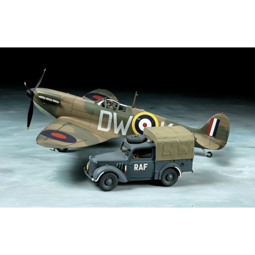 TAM25211 - 1/48 SPITFIRE MK.I AND 10HP LIGHT UTILITY CAR (PLASTIC KIT)