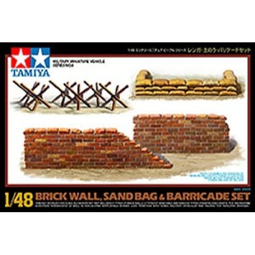 TAM32508 - 1/48 BRICK/SANDBAG/BARRICADE SET (PLASTIC KIT)