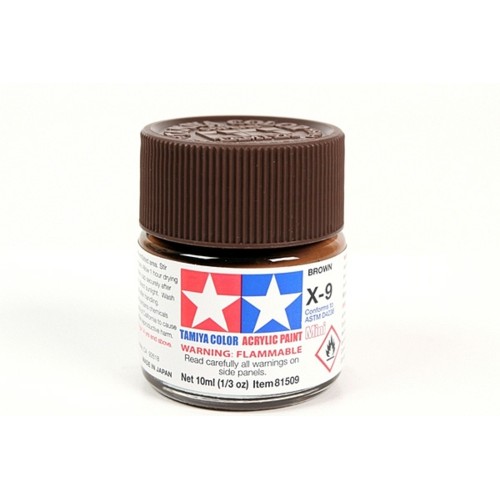 TAM81509 - ACRYLIC MINI X-9 BROWN PACK OF 6