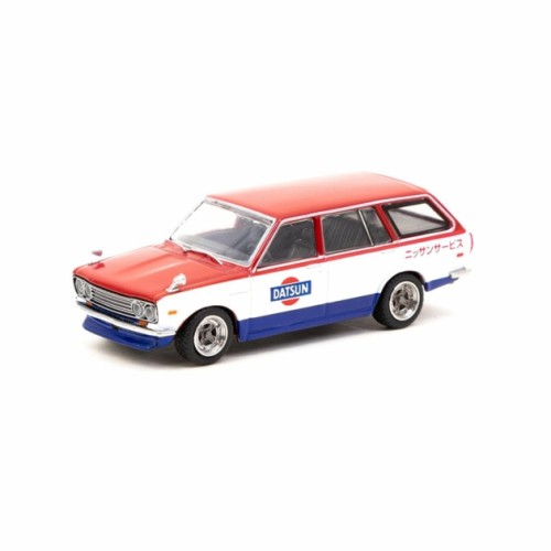 TCT64G026SC - 1/64 DATSUN BLUEBIRD 510 WAGON SERVICE CAR, RED/WHITE/BLUE