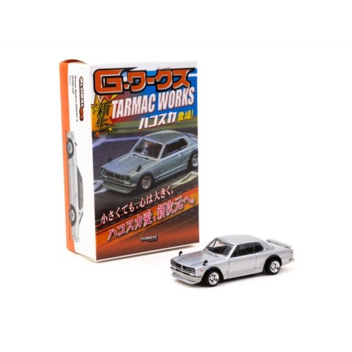 TCT64G043SL2 - 1/64 NISSAN SKYLINE 2000 GT-R KPGC10 SILVER TOKYO AUTO