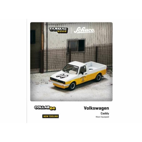 TCT64S013ME1 - 1/64 VOLKSWAGEN CADDY MOON EQUIPPED, WHITE/YELLOW