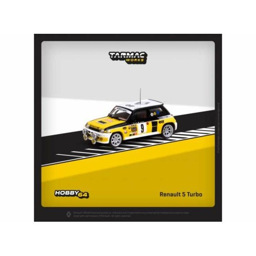 TCT64TL06081MCR - 1/64 1981 RENAULT 5 TURBO NO.9 JEAN RAGNOTTI/JEAN-MARC ANDRIE WINNER MONTE CARLO RALLY, YELLOW/WHITE/BLACK