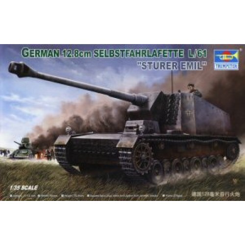 TM00350 - 1/35 GERMAN 12.8CM L/61 STURER EMIL TANK DESTROYER (PLASTIC KIT)