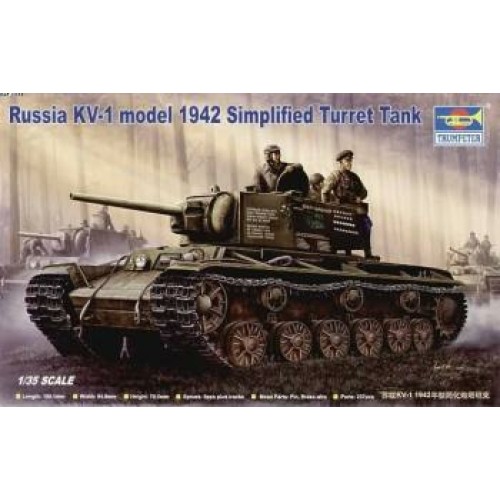 TM00358 - 1/35 RUSSIA KV-1 MODEL 1942 SIMPLIFIED TURRET TANK (PLASTIC KIT)