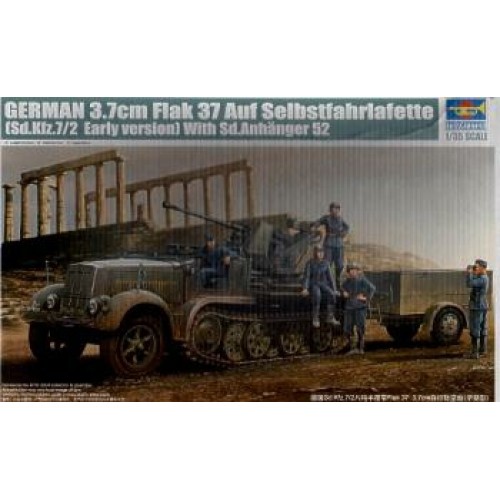 TM01525 - 1/35 SD.KFZ.7/2 (EARLY VERSION) 3.7CM FLAK 37 AUF SELBSTFAHRLAFETTE (PLASTIC KIT)