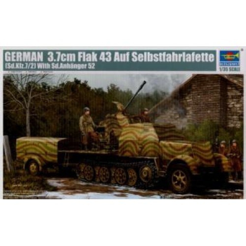 TM01527 - 1/35 SD.KFZ.7/2 3.7CM FLAKVIERLING 43 (PLASTIC KIT)