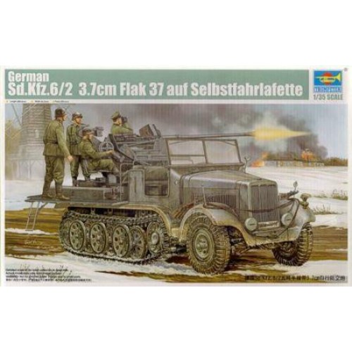 TM05532 - 1/35 GERMAN SD.KFZ.6/2 3.7CM FLAK 37 AUF SELBSTFAHRLAFETTE (PLASTIC KIT)