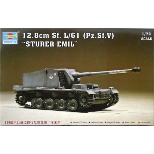 TM07210 - 1/72 GERMAN 12.8CM L/61 STURER EMIL (PLASTIC KIT)