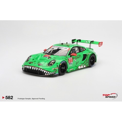 TS0582 - 1/18 PORSCHE 911 GT3 R NO.77 AO RACING 2024 IMSA DAYTONA 24 HRS GTD PRO 2ND PLACE