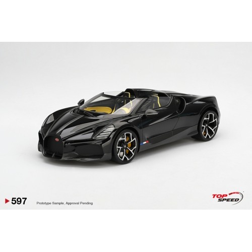 TS0597 - 1/18 BUGATTI W16 MISTRAL BLACK