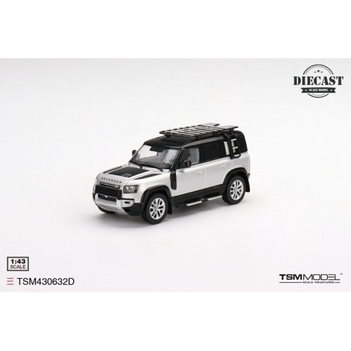 TSM430632D - 1/43 LAND ROVER DEFENDER 110 EXPLORER PRO INDUS SILVER (DIECAST)