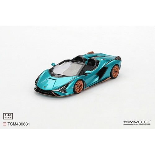 TSM430831 - 1/43 LAMBORGHINI SIAN ROADSTER BLU URANUS