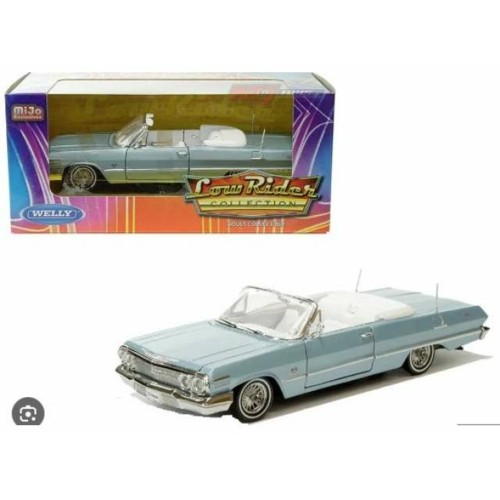 W22434BLUE - 1/24 CHEVROLET IMPALA CONVERTIBLE LOW RIDER BLUE