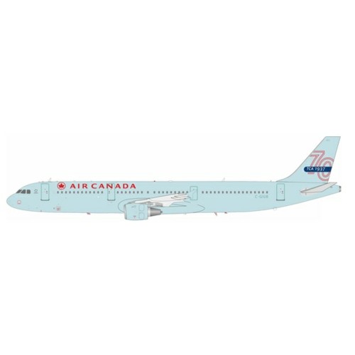 WB321IUB - 1/200 AIR CANADA AIRBUS A321 C-GIUB (ICE BLUE LIVERY WITH 70TH ANNIVERSARY TAIL) WITH STAND LIMITED 100 MODELS