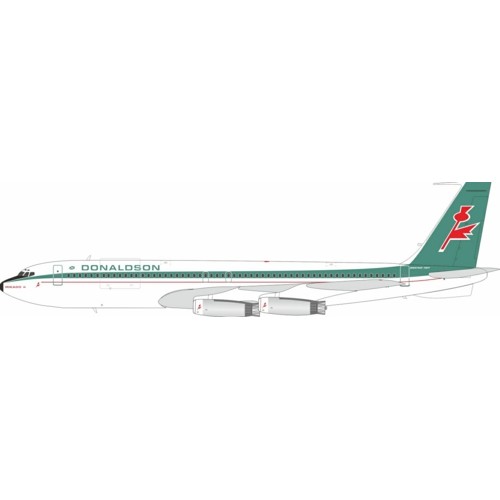 WB707AYXR - 1/200 DONALDSON INTERNATIONAL BOEING 707-300 G-BAEL WITH STAND