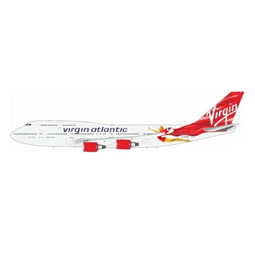 WB744VRFAB - 1/200 VIRGIN ATLANTIC AIRWAYS BOEING 747-4Q8 G-VFAB WITH STAND